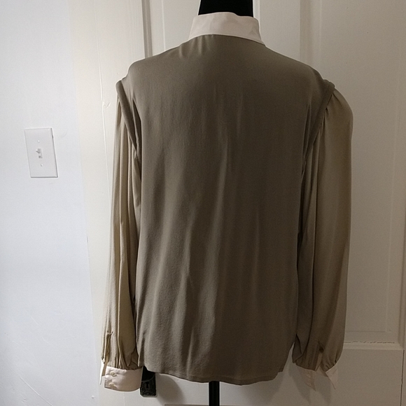Louis Feraud silk blouse tri-color, size 6 - Picture 3 of 7